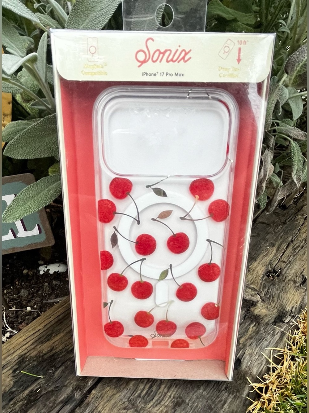 Sonix iPhone 17 Pro Max Case with Red Cherry Motif